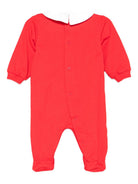 Pigiama per neonati Moschino Kids rosso con stampa Teddy e colletto alla Peter Pan MXY037LCA40 50109 MOSCHINO KIDS 