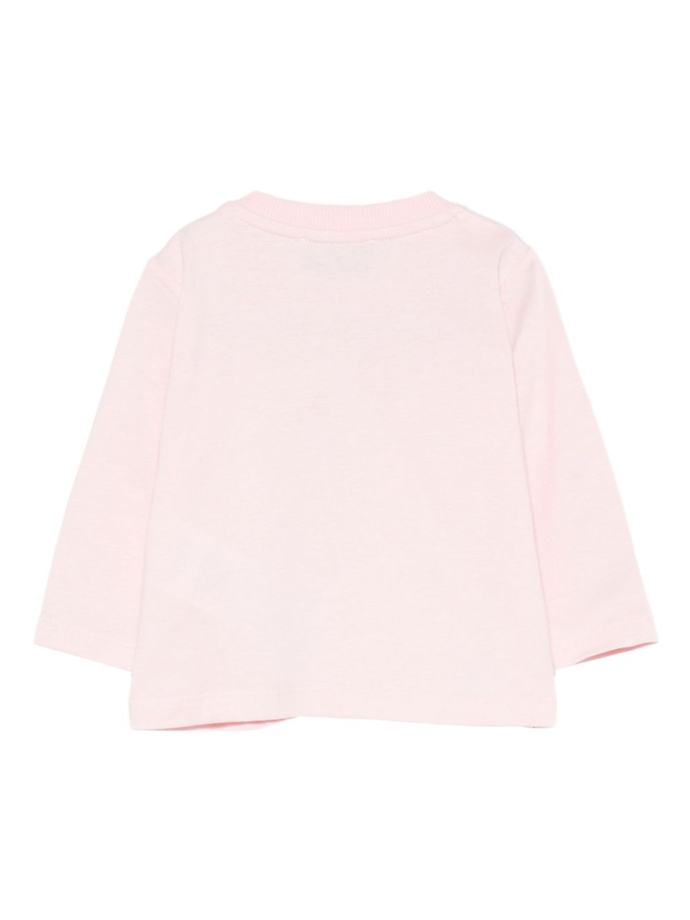 T-shirt per neonata Moschino Kids rosa con stampa grafica MYO00RLAA10 50209 MOSCHINO KIDS 