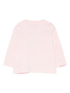 T-shirt per neonata Moschino Kids rosa con stampa grafica MYO00RLAA10 50209 MOSCHINO KIDS 