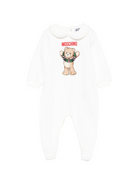Tutina per neonati Moschino Kids bianca con orsacchiotto MYY037LCA14 10063 MOSCHINO KIDS 