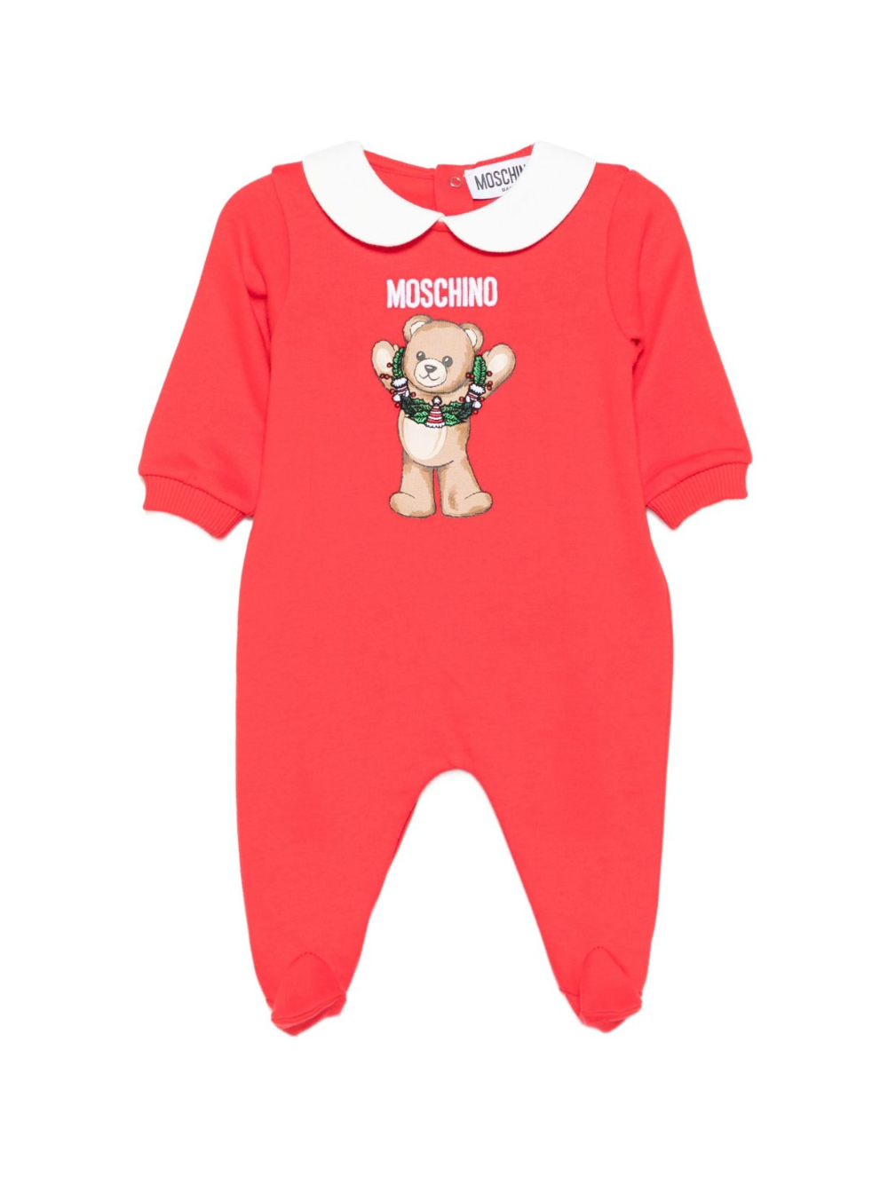 Tutina per neonati Moschino Kids rossa con orsacchiotto MYY037LCA14 50109 MOSCHINO KIDS 