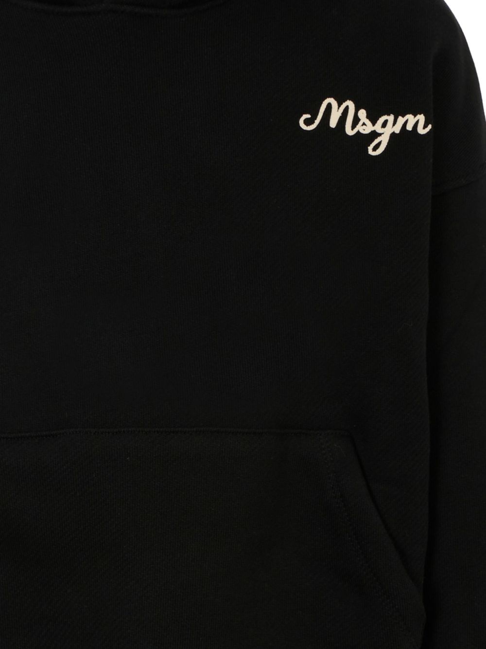 Felpa per bambini MSGM Kids nero con cappuccio con logo ricamato F5MSJBHS254 110 MSGM KIDS 