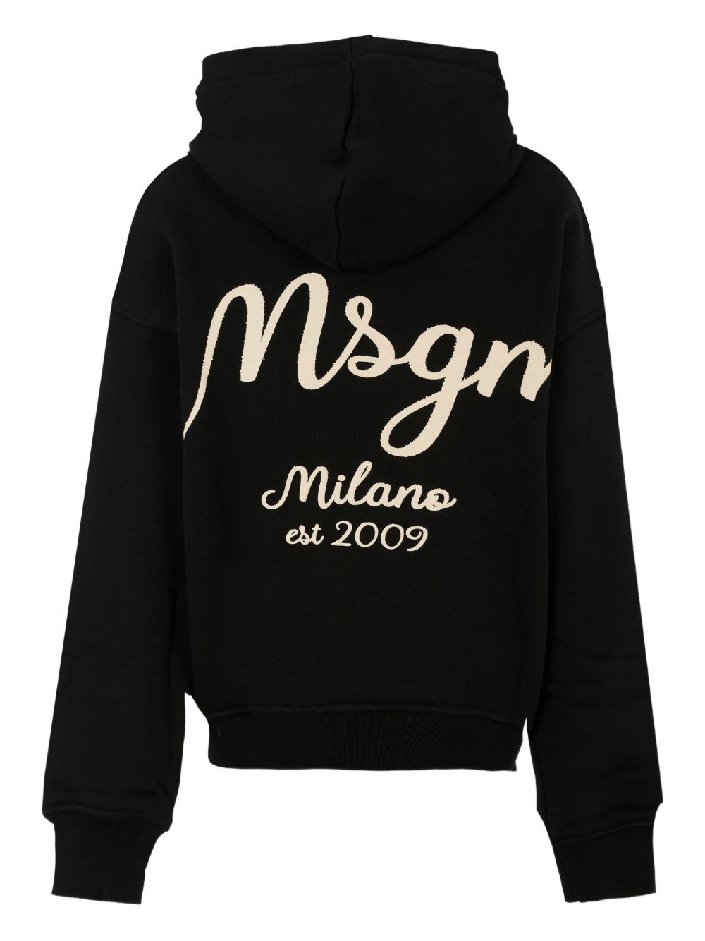 Felpa per bambini MSGM Kids nero con cappuccio con logo ricamato F5MSJBHS254 110 MSGM KIDS 