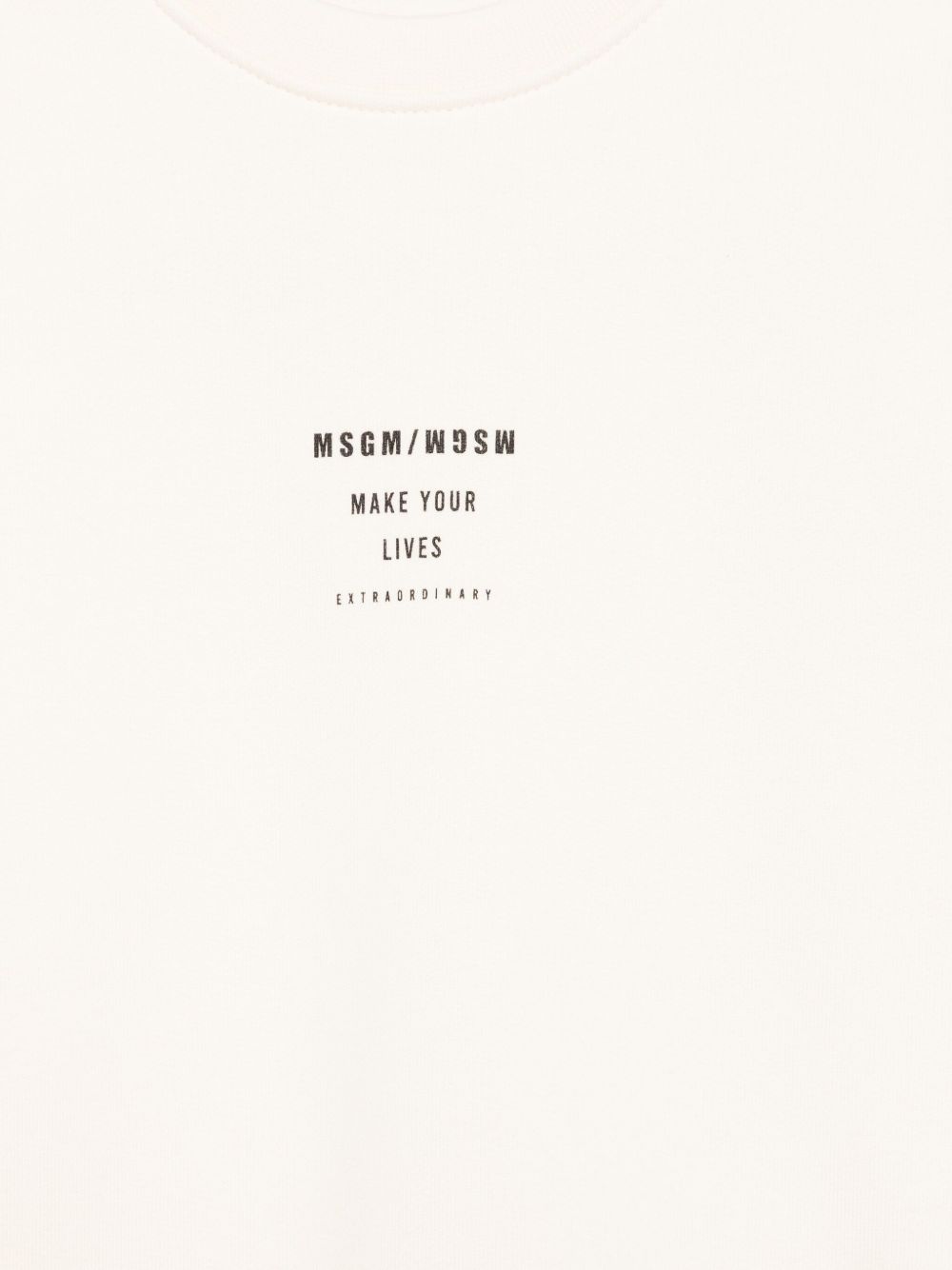 Felpa per bambino MSGM Kids bianco con stampa logo sul davanti F5MSJBSW214 013 MSGM KIDS 