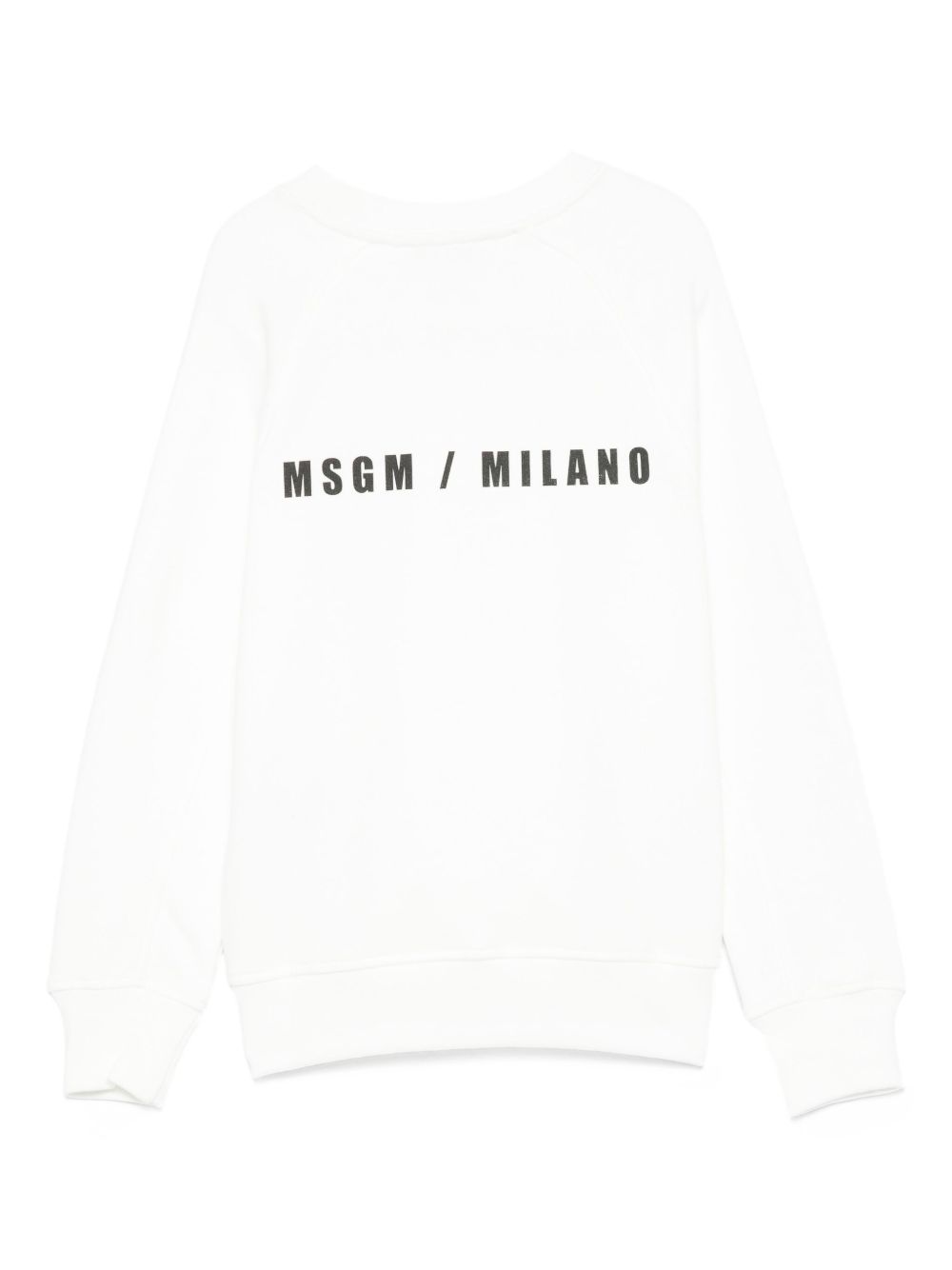 Felpa per bambino MSGM Kids bianco con stampa logo sul davanti F5MSJBSW225 002 MSGM KIDS 