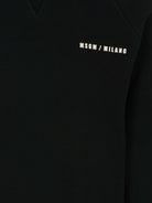 Felpa per bambino MSGM Kids nero con stampa logo F5MSJBSW225 110 MSGM KIDS 