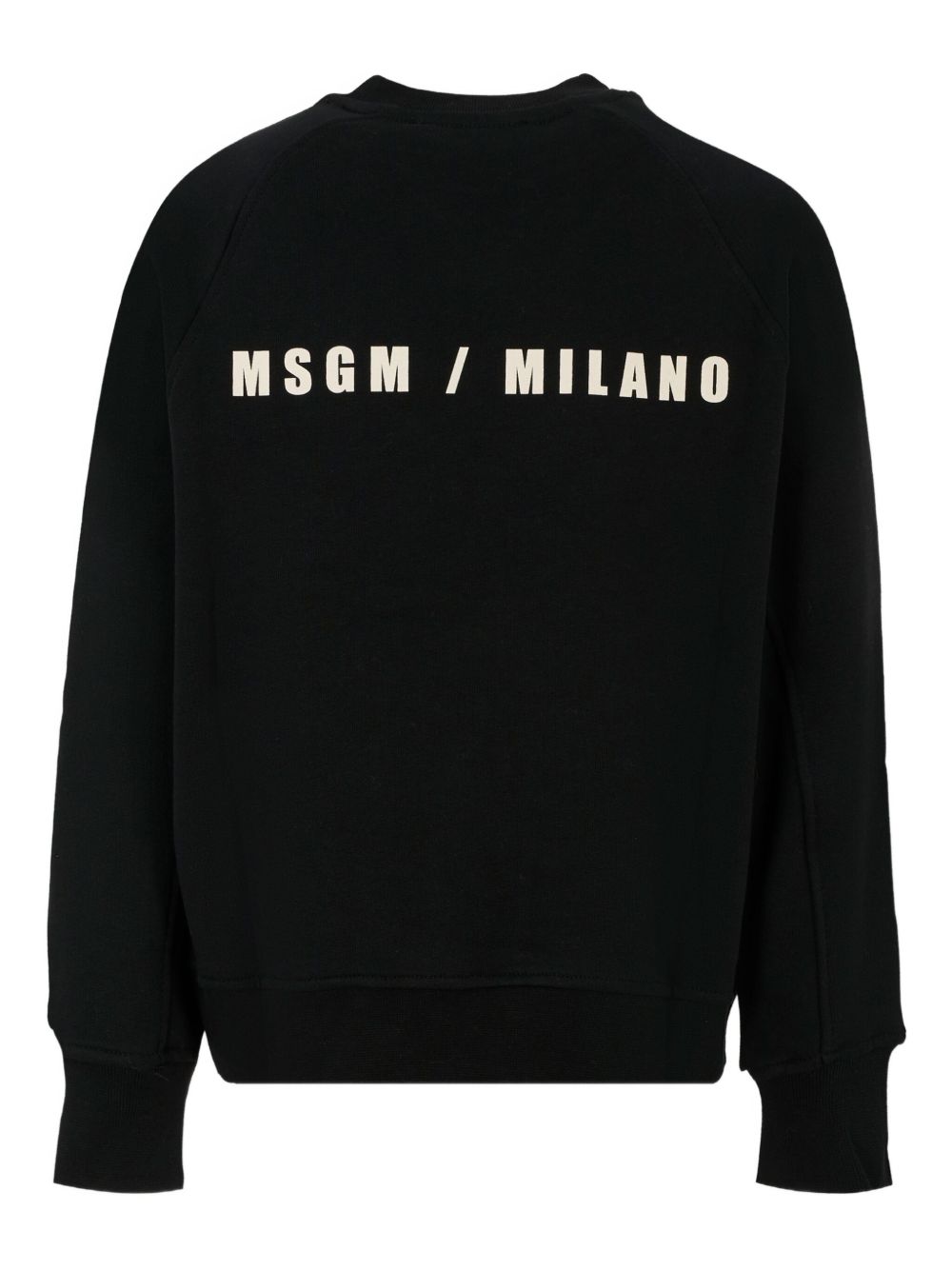 Felpa per bambino MSGM Kids nero con stampa logo F5MSJBSW225 110 MSGM KIDS 