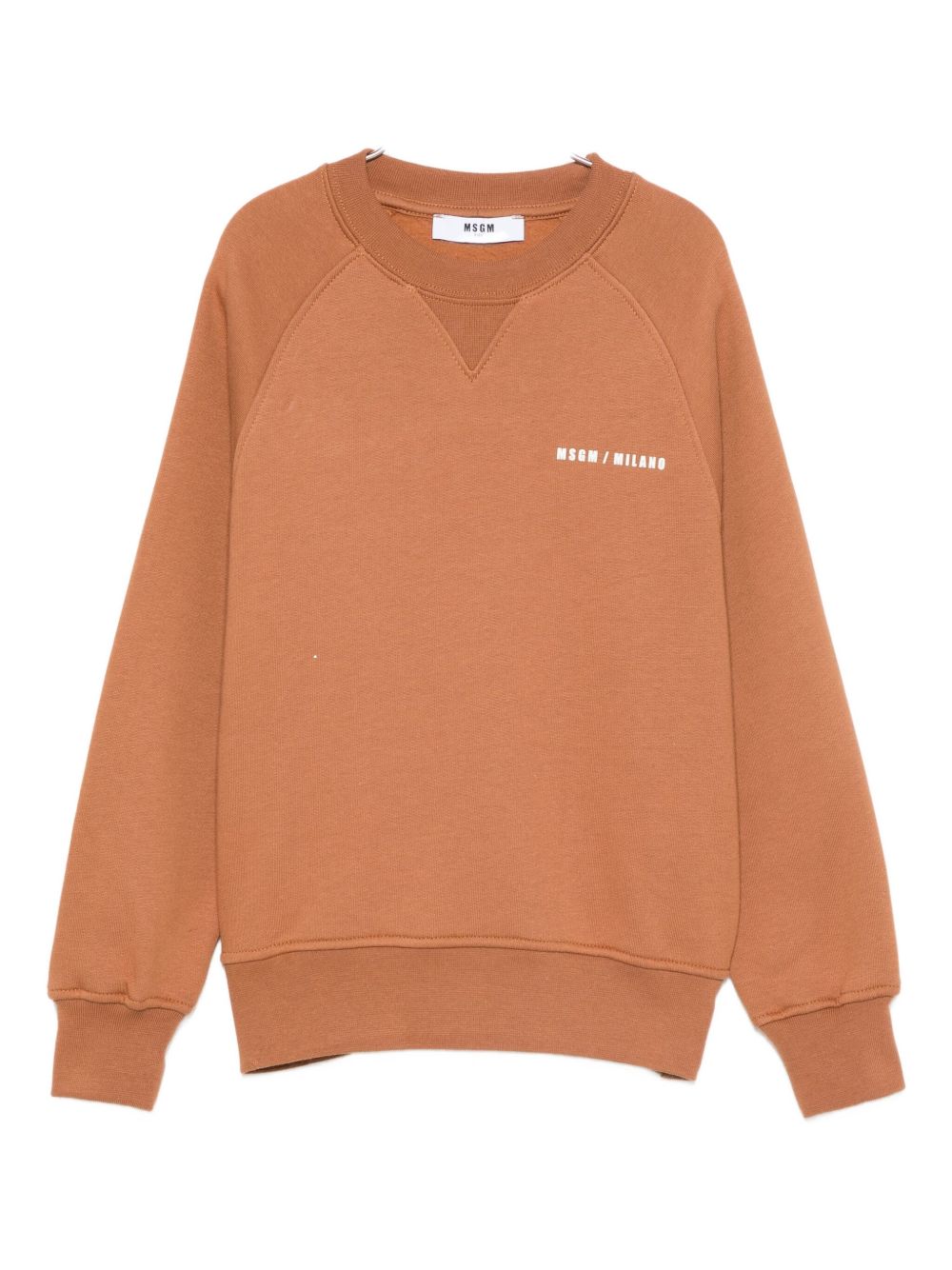 Felpa per bambino MSGM Kids marrone con stampa logo sul davanti F5MSJBSW225 MS046 MSGM KIDS 