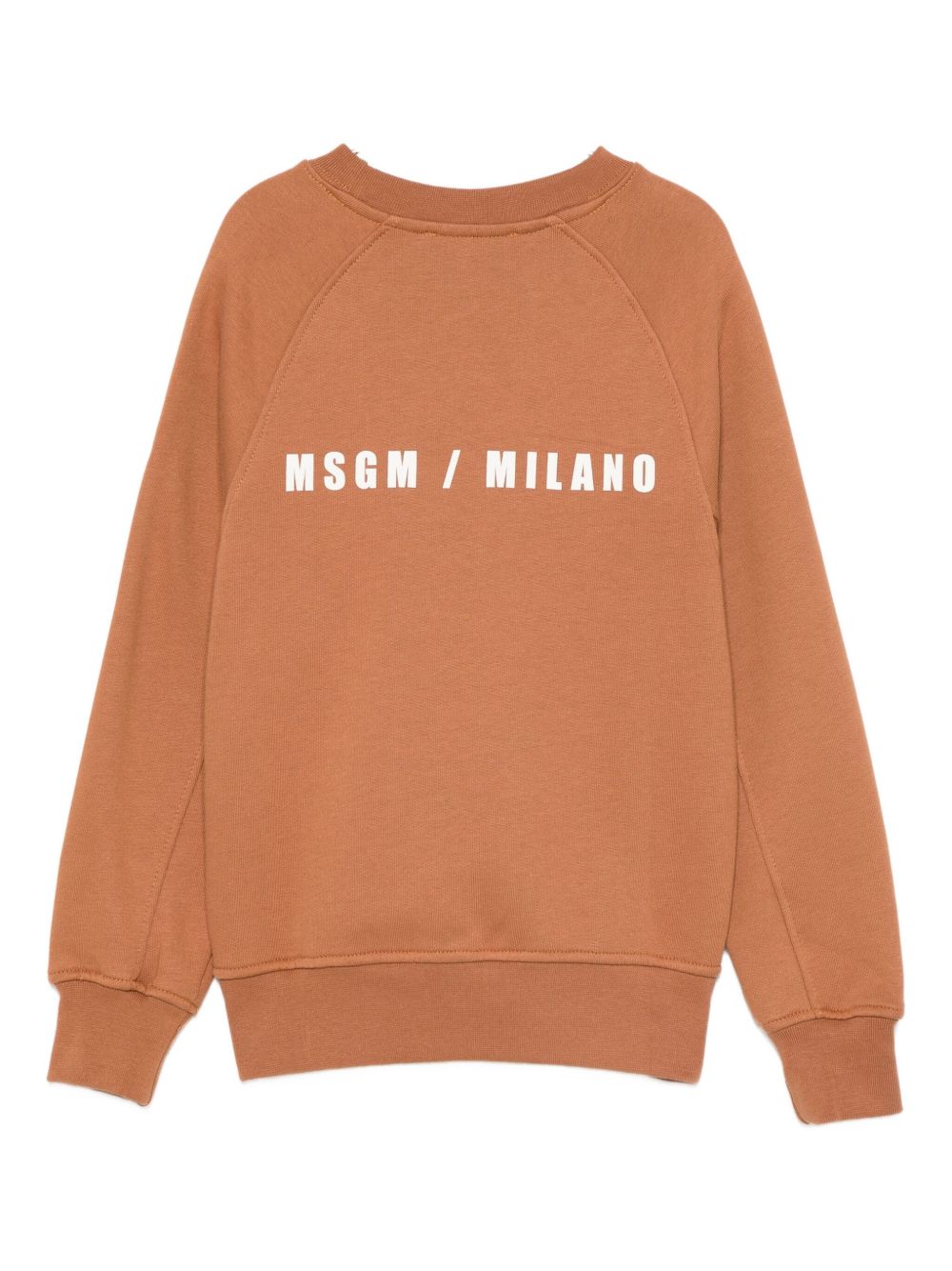 Felpa per bambino MSGM Kids marrone con stampa logo sul davanti F5MSJBSW225 MS046 MSGM KIDS 
