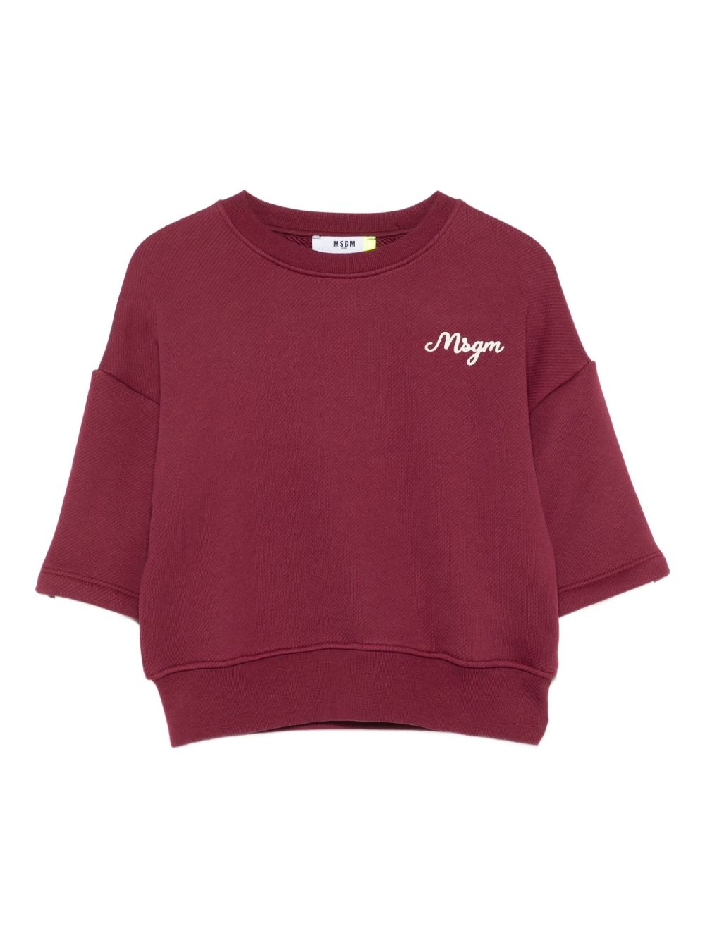 Felpa per bambina MSGM Kids bordeaux con logo ricamato F5MSJBSW258 MS034 MSGM KIDS 