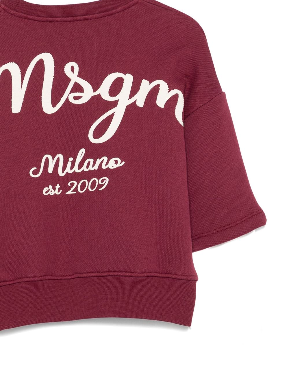 Felpa per bambina MSGM Kids bordeaux con logo ricamato F5MSJBSW258 MS034 MSGM KIDS 