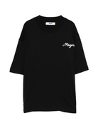T-shirt per bambino MSGM Kids nera con logo ricamato F5MSJBTH257 110 MSGM KIDS 