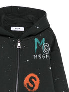 Felpa per bambino MSGM Kids nero con cappuccio F5MSJBZH251 MS040 MSGM KIDS 