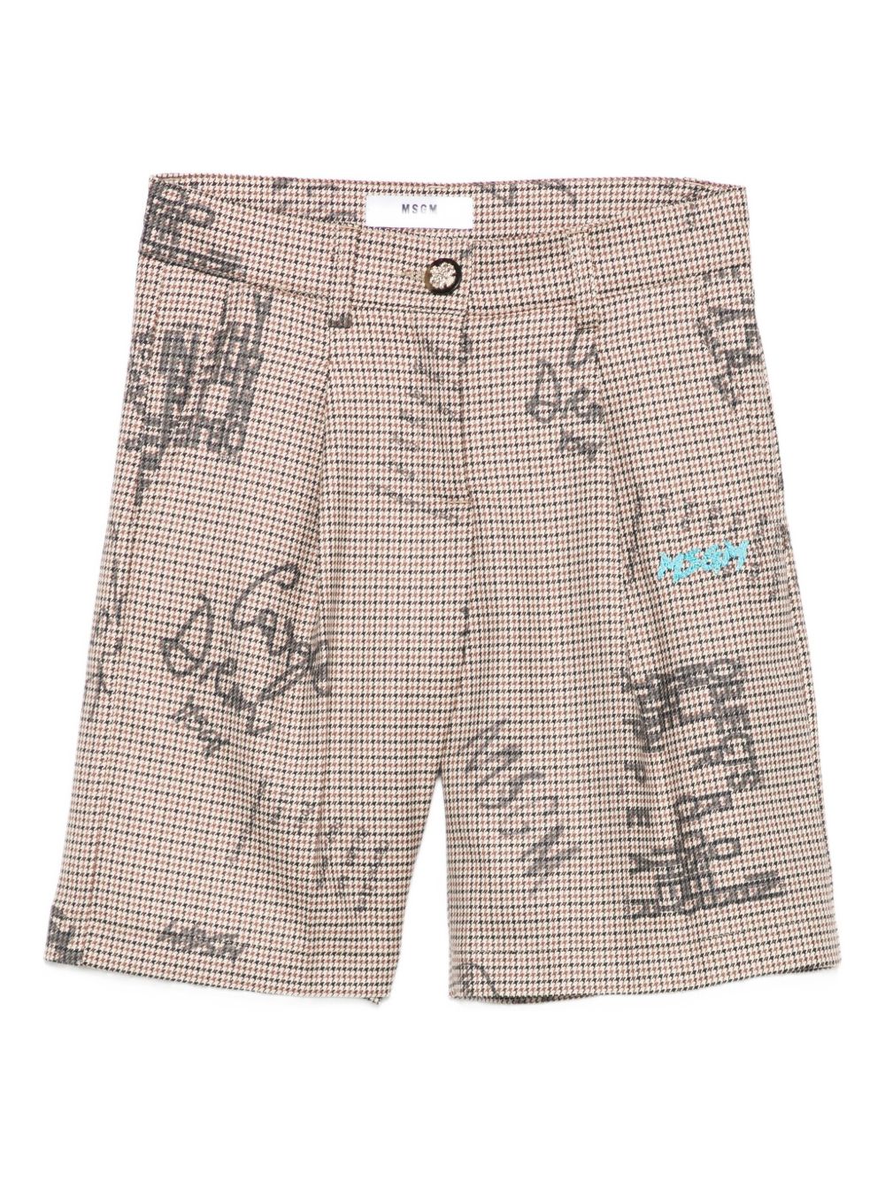 Shorts per bambina MSMG Kids marroni con stampa graffiti F5MSJGBE111 MS030 MSGM KIDS 