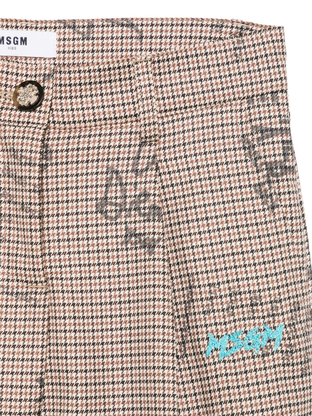 Shorts per bambina MSMG Kids marroni con stampa graffiti F5MSJGBE111 MS030 MSGM KIDS 