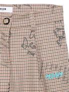 Shorts per bambina MSMG Kids marroni con stampa graffiti F5MSJGBE111 MS030 MSGM KIDS 