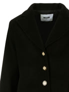 Cappotto per bambina MSGM Kids nero con polsini svasati F5MSJGCO114 110 MSGM KIDS 