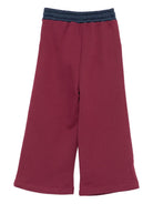 Pantaloni per bambina MSGM Kids rossi con stampa del logo F5MSJGFP128 MS034 MSGM KIDS 