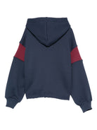 Felpa per bambina MSGM Kids blu con cappuccio color block F5MSJGHS122 MS032 MSGM KIDS 