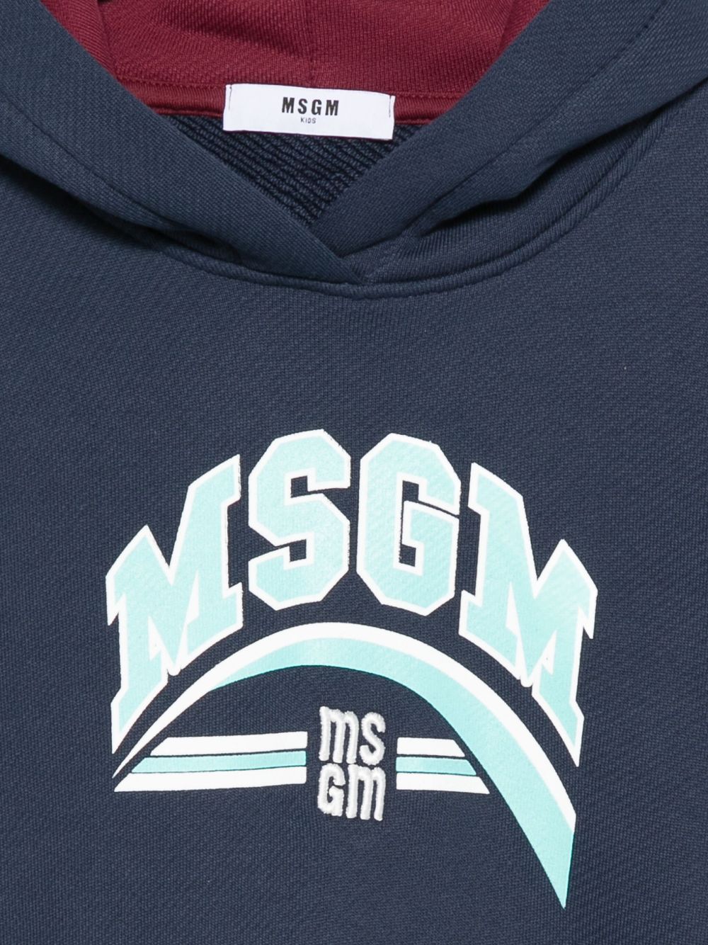 Felpa per bambina MSGM Kids blu con cappuccio color block F5MSJGHS122 MS032 MSGM KIDS 