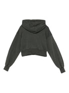 Felpa per bambina MSGM Kids grigia con decorazioni in cristallo F5MSJGHS161 103 MSGM KIDS 