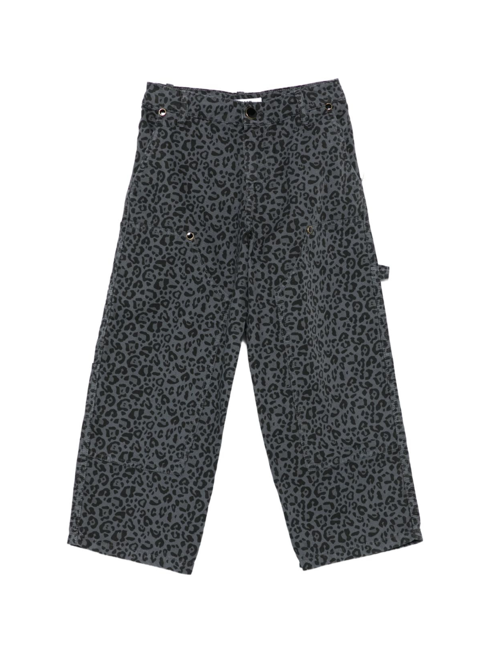 Pantaloni per bambina MSGM Kids grigi con stampa leopardata F5MSJGPA130 103 MSGM KIDS 