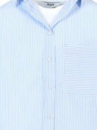 Camicia per bambino MSGM Kids azzurro a righe con tasca applicata F5MSJGSI116 MS053 MSGM KIDS 