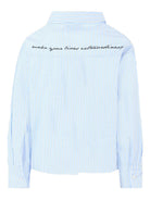 Camicia per bambino MSGM Kids azzurro a righe con tasca applicata F5MSJGSI116 MS053 MSGM KIDS 