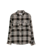 Camicia per bambina MSGM Kids nero con motivo a quadri con decorazione F5MSJGSI133 140 MSGM KIDS 