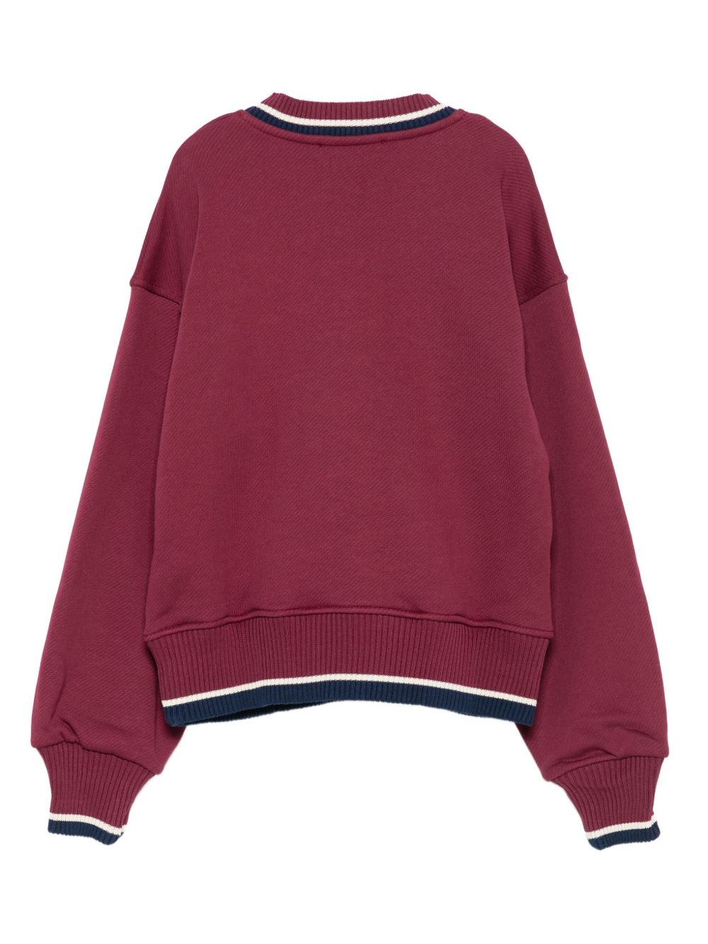 Felpa per bambina MSGM Kids bordeaux con bordi a contrasto F5MSJGSW124 MS034 MSGM KIDS 