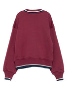 Felpa per bambina MSGM Kids bordeaux con bordi a contrasto F5MSJGSW124 MS034 MSGM KIDS 