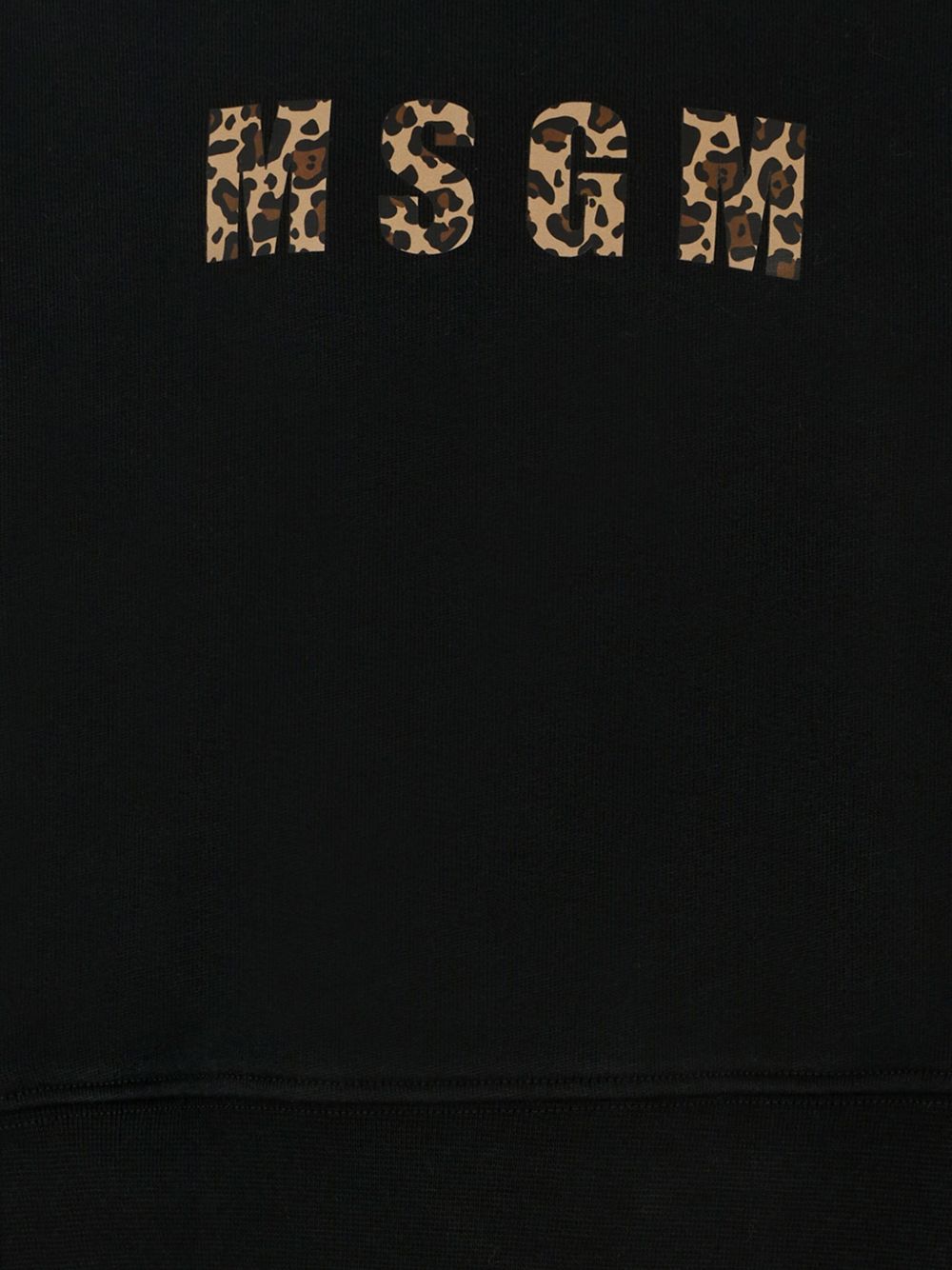 Felpa per bambina MSGM Kids nero con logo leopardato F5MSJGSW145 MS068 MSGM KIDS 