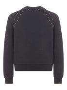 Felpa per bambina MSGM Kids nera con borchie color oro F5MSJGSW148 110 MSGM KIDS 