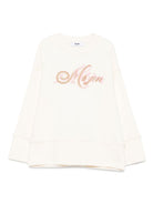 Felpa per bambina MSGM Kids bianco con logo sul davanti F5MSJGSW151 013 MSGM KIDS 