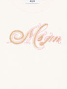 Felpa per bambina MSGM Kids bianco con logo sul davanti F5MSJGSW151 013 MSGM KIDS 