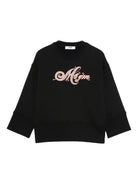 Felpa per bambina MSGM Kids nero con logo sul davanti F5MSJGSW151 110 MSGM KIDS 