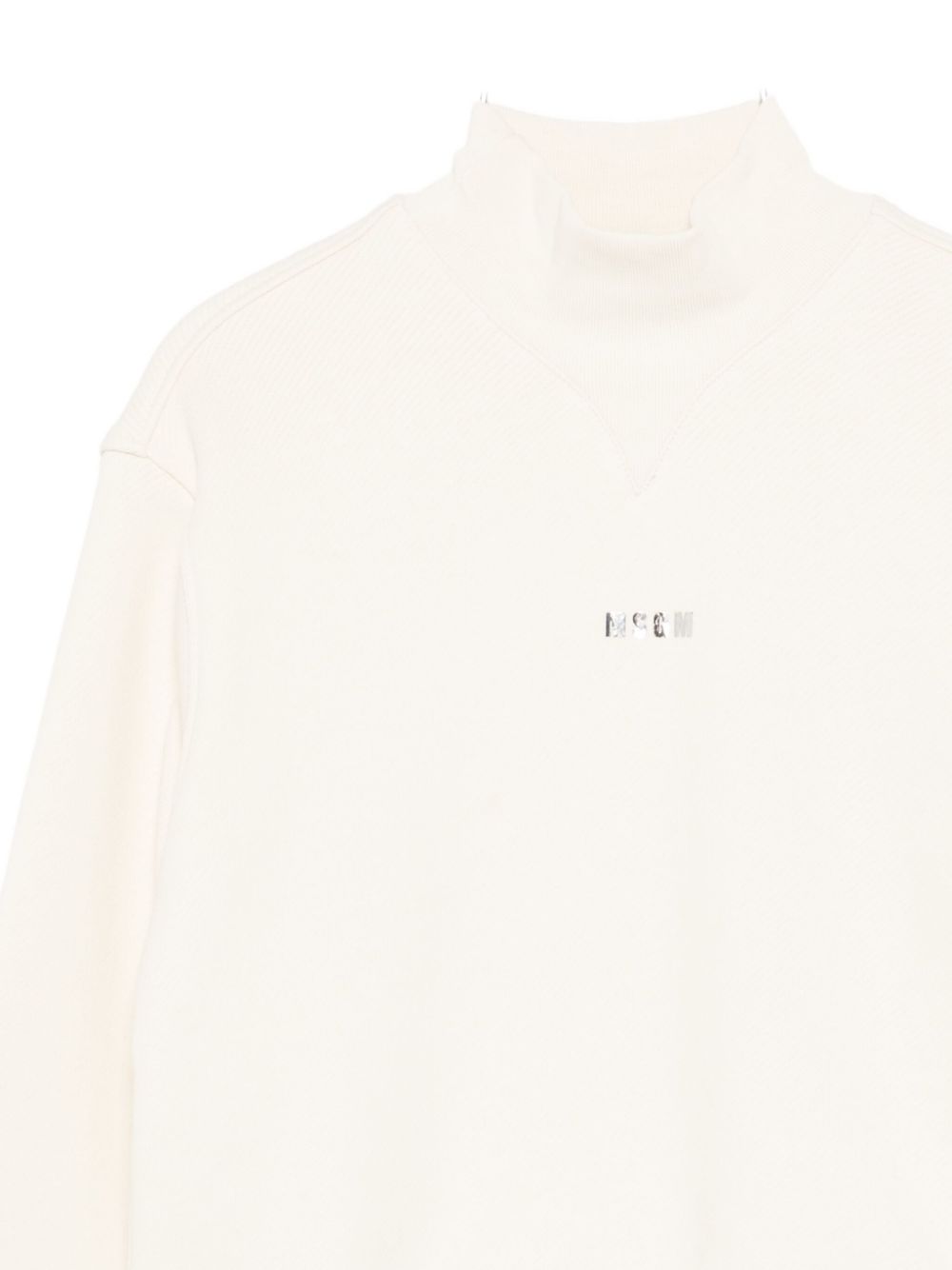 Felpa per bambina MSGM Kids bianca con collo alto F5MSJGSW188 013 MSGM KIDS 