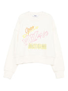 Felpa per bambina MSGM Kids bianco con logo sul davanti F5MSJGSW268 013 MSGM KIDS 