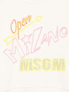 Felpa per bambina MSGM Kids bianco con logo sul davanti F5MSJGSW268 013 MSGM KIDS 