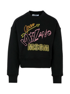 Felpa per bambino MSGM Kids nero con logo decorato F5MSJGSW268 110 MSGM KIDS 