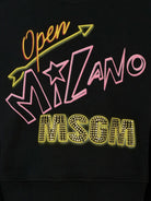 Felpa per bambino MSGM Kids nero con logo decorato F5MSJGSW268 110 MSGM KIDS 