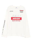 T-shirt per bambina MSGM Kids bianco con logo sul davanti F5MSJGTH015 013 MSGM KIDS 