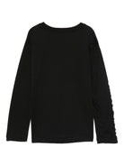 T-shirt per bambina MSGM Kids nera con logo sul davanti F5MSJGTH015 110 MSGM KIDS 