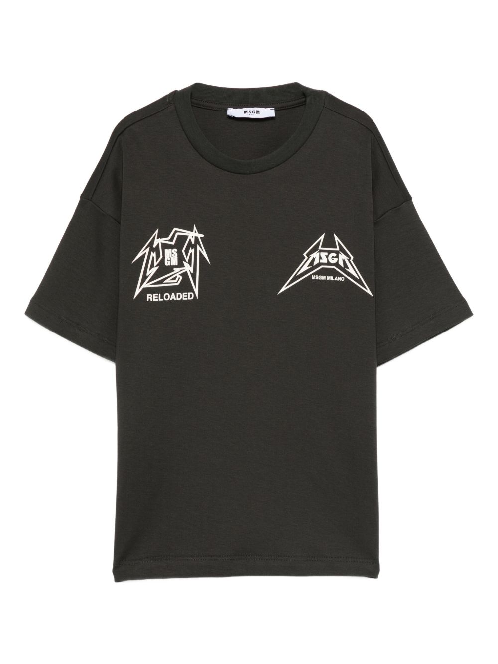 T-shirt per bambino MSGM Kids nera con stampa grafica sul davanti F5MSJGTH267 MS040 MSGM KIDS 