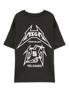 T-shirt per bambino MSGM Kids nera con stampa grafica sul davanti F5MSJGTH267 MS040 MSGM KIDS 