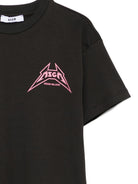 T-shirt per bambina MSGM Kids nera con stampa logo F5MSJGTH267 MS063 MSGM KIDS 