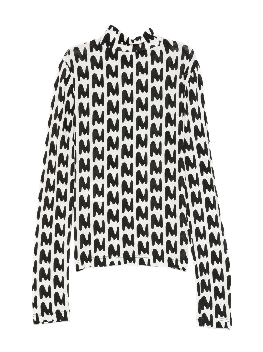 T-shirt a collo alto per bambina MSGM Kids bianca con stampa astratta F5MSJGTN260 140 MSGM KIDS 