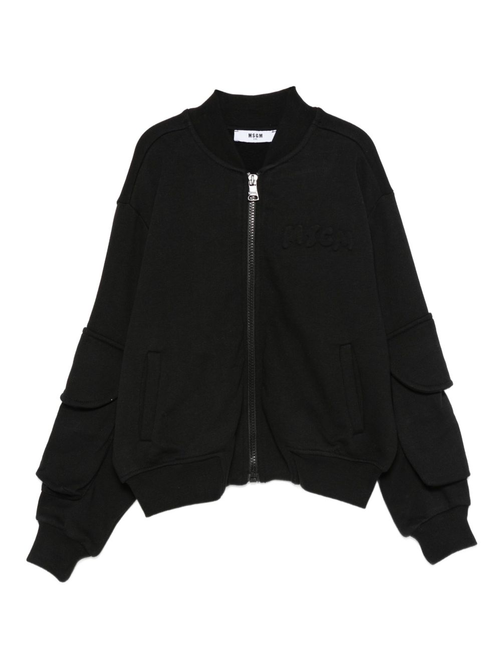 Felpa per bambinao MSGM Kids nera con cerniera F5MSJUBO026 110 MSGM KIDS 