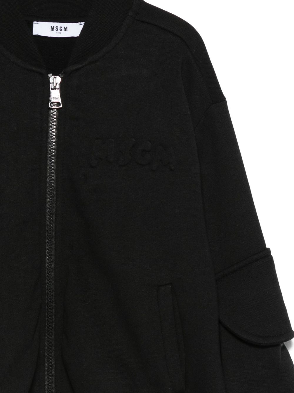 Felpa per bambinao MSGM Kids nera con cerniera F5MSJUBO026 110 MSGM KIDS 