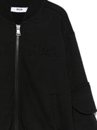 Felpa per bambinao MSGM Kids nera con cerniera F5MSJUBO026 110 MSGM KIDS 